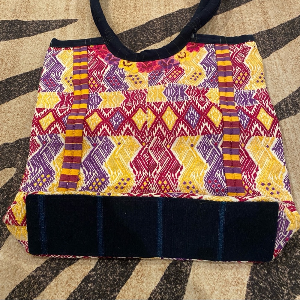 Bag, Colorful Patterned Tote - Picture 6 of 10